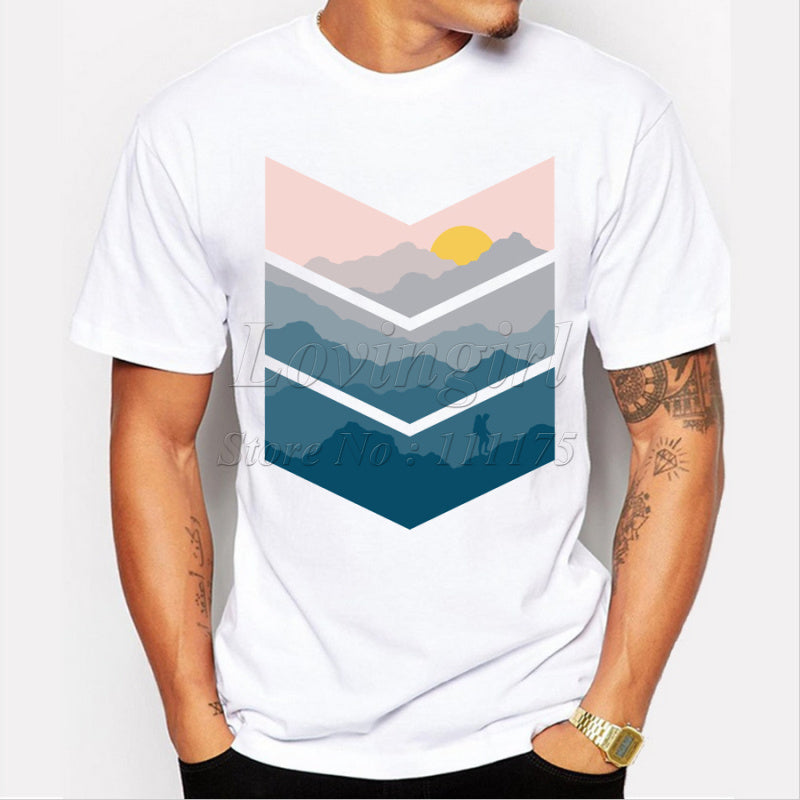 Men's mountain printed t-shirt